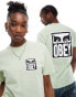 Obey unisex icon eyes graphic back t-shirt in green grün, XL - фото #1