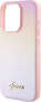 Guess Guess GUHCP14XPSAIRSP iPhone 14 Pro Max 6.7" różowy/pink hardcase Saffiano Iridescent Script