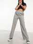 Фото #1 товара Pimkie tailored straight leg trousers in grey