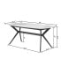 Фото #2 товара Modern Horse Belly Shape Dining Table With Metal Base