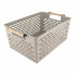Multi-purpose basket Confortime Wood 37 x 23 x 15 cm (18 Units)