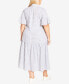 Фото #3 товара Plus Size Kaitlyn Stripe Midi Dress