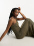 Фото #4 товара Noisy May one shoulder maxi dress in khaki