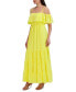 ფოტო #4 პროდუქტის Women's Off-The-Shoulder Tiered Chiffon Maxi Dress