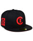 Фото #4 товара Men's Black St. Christopher Club Black Fives Fitted Hat