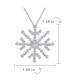 ფოტო #4 პროდუქტის Holiday Party Cubic Zirconia Branch Solitaire CZ Accent Christmas Frozen Winter Large Sparkling Snowflake Necklace Pendant Sterling Silver