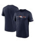 Фото #2 товара Men's Navy Denver Broncos Horizontal Lockup Legend T-shirt