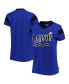 ფოტო #1 პროდუქტის Women's Royal Distressed Kyle Larson Pre-Game V-Neck T-shirt