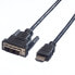 VALUE 11995516 - 1.5 m - DVI-D - HDMI Type A (Standard) - Male - Male - Gold