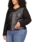 Фото #3 товара Plus Size Faux Leather Button Jacket