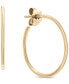 Фото #1 товара Polished Hoop Earrings in Gold Vermeil, Created for Macy's