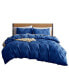 Фото #2 товара Bedding Tufted Embroidery Double Brushed 3 Piece Duvet Cover Set, Twin
