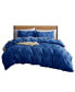 Фото #2 товара Bedding Tufted Embroidery Double Brushed 3 Piece Duvet Cover Set, Full/Queen