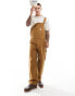 Фото #4 товара Lee unisex workwear relaxed fit canvas dungarees in tan