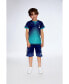 ფოტო #3 პროდუქტის Boy Short Sleeve Athletic Top Blue - Child