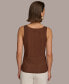 Фото #2 товара Donna Karan Women's Textured Scoop-Neck Tank Top