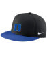 Фото #2 товара Men's Black Duke Blue Devils Aero True Baseball Performance Fitted Hat