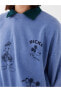 Mickey Mouse Ve Arkadaşları Baskılı Uzun Kollu Kadın Sweatshirt