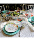 Chloe 16 Piece Turquoise Dinnerware Set