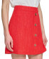 Фото #3 товара Women's Faux-Button-Front Tweed Mini Skirt