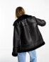 Фото #8 товара New Look borg aviator jacket in black