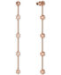 ფოტო #5 პროდუქტის Rose Gold-Tone Crystal & Bar Linear Drop Earrings
