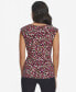 Women's Printed Sleeveless Twist-Front Top