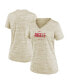 ფოტო #1 პროდუქტის Women's Cream Los Angeles Angels City Connect Velocity Practice Performance V-Neck T-shirt