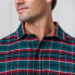 ფოტო #2 პროდუქტის Men's Organic Flannel Shirt with Suede Detail