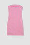 Платье Defacto Coool Straplez Pink Mini