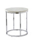 Фото #1 товара Steve Silver Echo 22" Round Marble and Chrome End Table