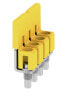 Фото #2 товара Профиль соединительный Weidmuller WQV 4/4 из полиамида 50 штук желтый -60 - 130 °C - V0