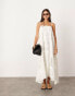 Фото #1 товара ASOS EDITION embroidered cami hanky hem midi dress in white