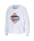 ფოტო #3 პროდუქტის Women's White Auburn Tigers Diamond Long Sleeve Cropped T-shirt