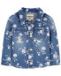 Фото #2 товара Toddler Floral Print Denim Jacket 2T