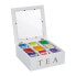 Weiße Teebox mit 9 Fächern