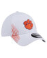 Men's White Clemson Tigers Active Slash Sides 39Thirty Flex Hat