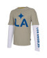 ფოტო #3 პროდუქტის Men's Tan LA Galaxy Status Long Sleeve T-shirt