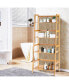 Фото #4 товара Multifunctional 4 Shelf Bamboo Bookcase Ladder Plant Flower Stand Rack Storage