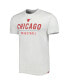Men's Ash Chicago Bulls Turbo Tri-Blend T-shirt