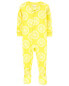 Фото #11 товара Комбинезон для сна детский Carter's Lemon 100% хлопокет плотная посадка Baby Footie Pajamas