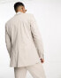 French Connection linen formal suit jacket in stone Серый, Chest 42 - фото #5