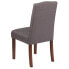 Фото #2 товара Hercules Hampton Hill Series Gray Fabric Parsons Chair With Silver Accent Nail Trim
