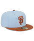 ფოტო #2 პროდუქტის Men's Light Blue/Brown San Francisco Giants Spring Color Basic Two-Tone 59Fifty Fitted Hat