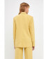Women's Gold Buttoned Structured Blazer