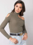 Фото #1 товара Женский свитер с открытыми плечами TW-BZ-OB010.25-хаки