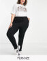 Only Curve straight leg trousers in black