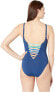Фото #3 товара Bleu Rod Beattie Womens 182671 Lace Down Mio One Piece Swimsuit Size 4