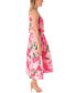 Women's Floral-Print Jacquard Midi Dress