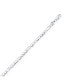 Sterling Silver 4.2mm Figaro Chain - Rhodium Plated Серебристый, 24 Inches - фото #2